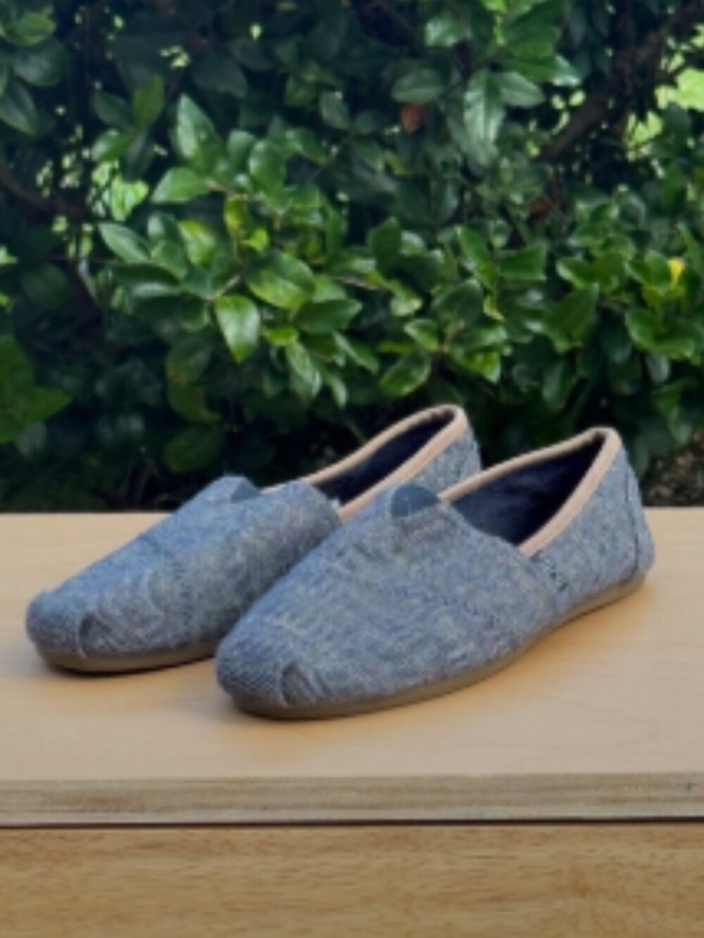 Skechers BOBS Plush Pine Cones Blue Herringbone Slip On Alpargata Flat Shoes 9